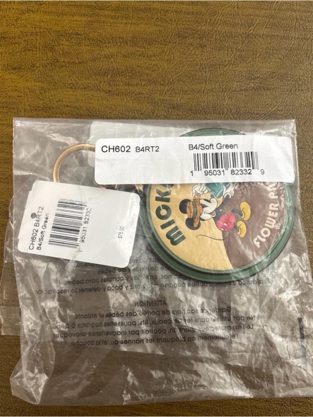 Coach X Disney Mickey Mouse Garden Party Bag Charm CH602 NWT - Picture 10 of 12
